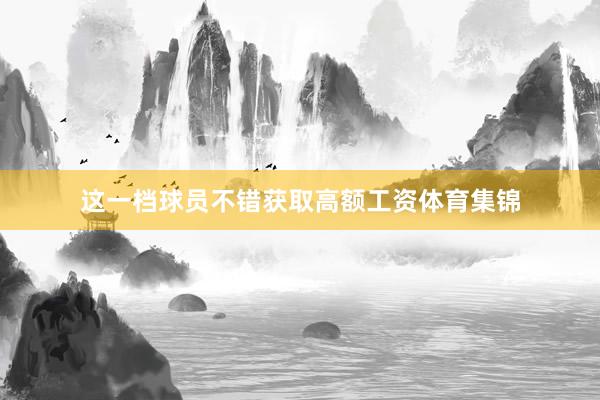 这一档球员不错获取高额工资体育集锦