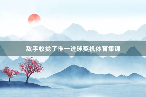 敌手收拢了惟一进球契机体育集锦