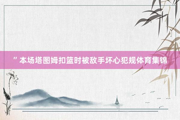 ”本场塔图姆扣篮时被敌手坏心犯规体育集锦