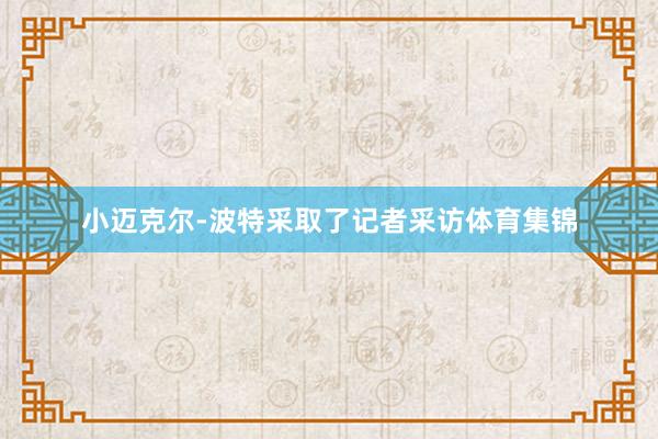 小迈克尔-波特采取了记者采访体育集锦