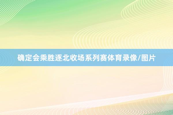 确定会乘胜逐北收场系列赛体育录像/图片