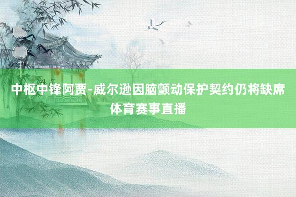 中枢中锋阿贾-威尔逊因脑颤动保护契约仍将缺席体育赛事直播
