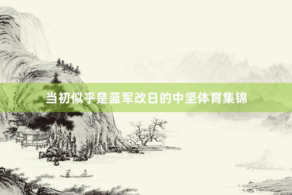 当初似乎是蓝军改日的中坚体育集锦