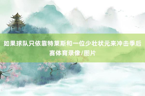 如果球队只依靠特莱斯和一位少壮状元来冲击季后赛体育录像/图片