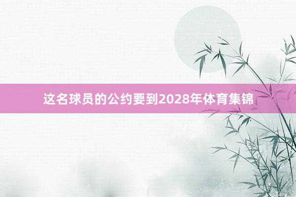 这名球员的公约要到2028年体育集锦