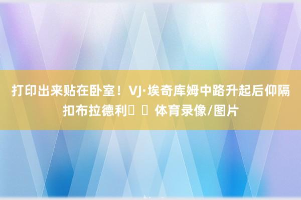 打印出来贴在卧室！VJ·埃奇库姆中路升起后仰隔扣布拉德利☠️体育录像/图片