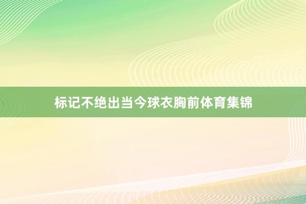 标记不绝出当今球衣胸前体育集锦
