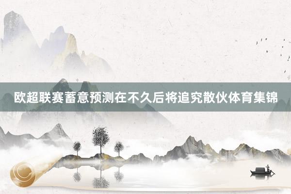 欧超联赛蓄意预测在不久后将追究散伙体育集锦