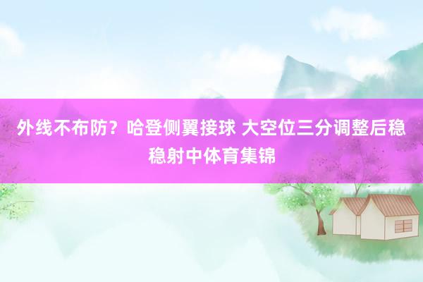 外线不布防？哈登侧翼接球 大空位三分调整后稳稳射中体育集锦