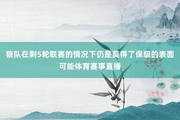 狼队在剩5轮联赛的情况下仍是莫得了保级的表面可能体育赛事直播
