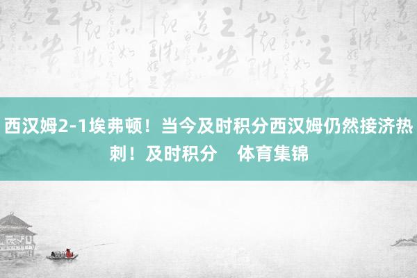 西汉姆2-1埃弗顿！当今及时积分西汉姆仍然接济热刺！及时积分    体育集锦