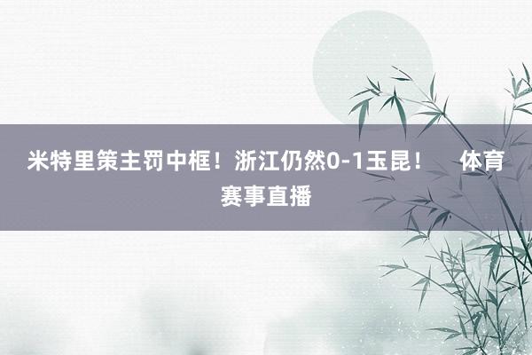 米特里策主罚中框！浙江仍然0-1玉昆！    体育赛事直播