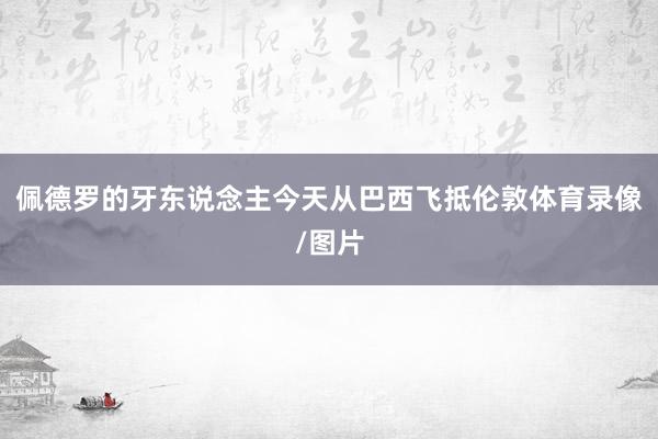 佩德罗的牙东说念主今天从巴西飞抵伦敦体育录像/图片
