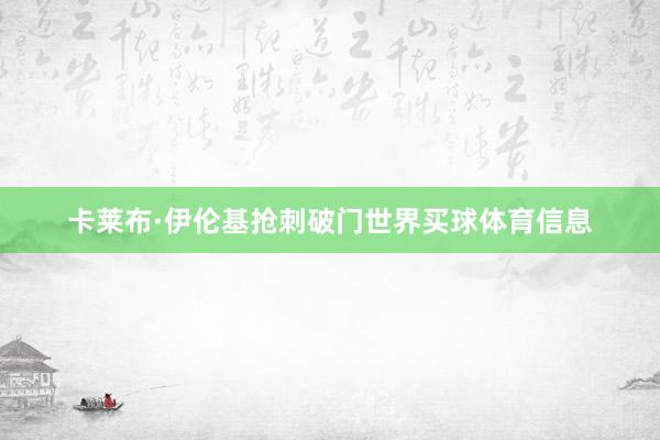 卡莱布·伊伦基抢刺破门世界买球体育信息